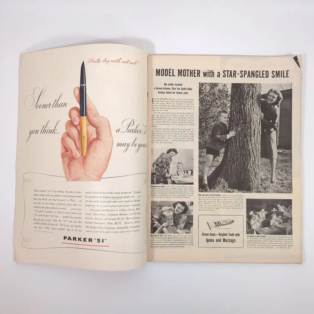 LIFE Magazine April 2, 1945 Sub-Deb Clubs WWII Era Coca-Cola Ad Time Inc.